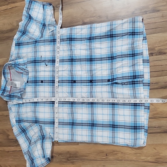 THE NORTH FACE White Blue Loghill Plaid Short Sleeve Shirt - Picture 14 of 14